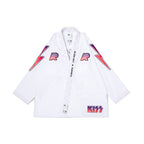 A&P x KISS White Brazilian Jiu-Jitsu BJJ Gi with 400 GSM Pearl Weave Jacket and 10oz Canvas Cotton Pants