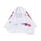 A&P x KISS White Brazilian Jiu-Jitsu BJJ Gi with 400 GSM Pearl Weave Jacket and 10oz Canvas Cotton Pants