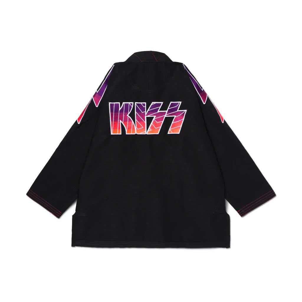 A&P x KISS Black Brazilian Jiu-Jitsu BJJ Gi with 400 GSM Pearl Weave Jacket and 10oz Canvas Cotton Pants