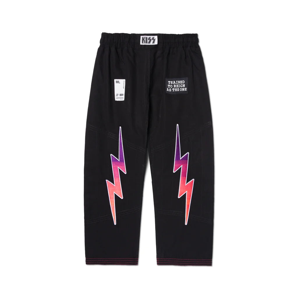 A&P x KISS Black Brazilian Jiu-Jitsu BJJ Gi with 400 GSM Pearl Weave Jacket and 10oz Canvas Cotton Pants