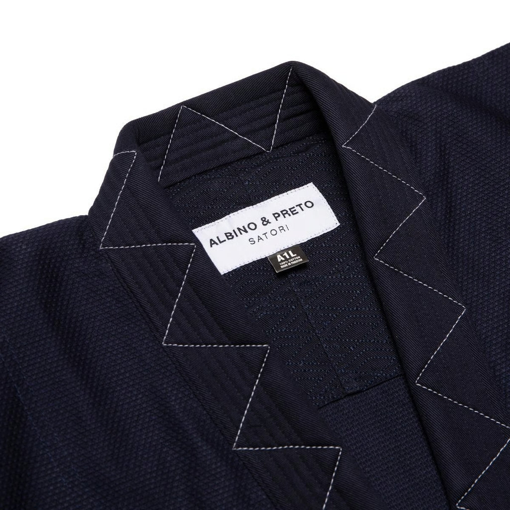 Albino and Preto Batch #72 Satori Navy Jiu-Jitsu Uniform