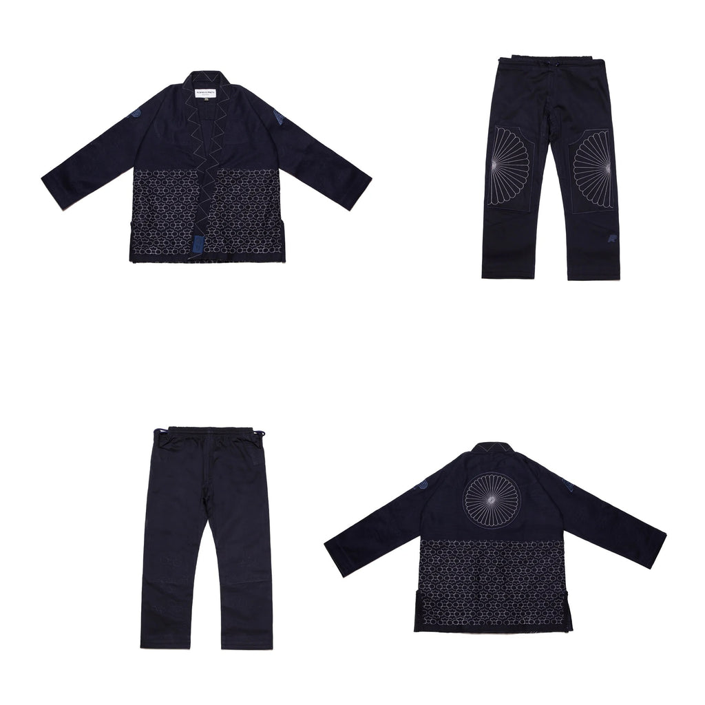 Albino and Preto Batch #72 Satori Navy Jiu-Jitsu Uniform