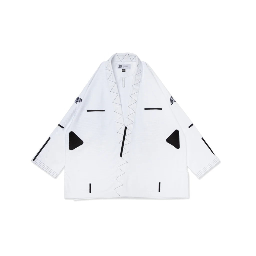 Albino and Preto Ground Control White BJJ Gi Kimono