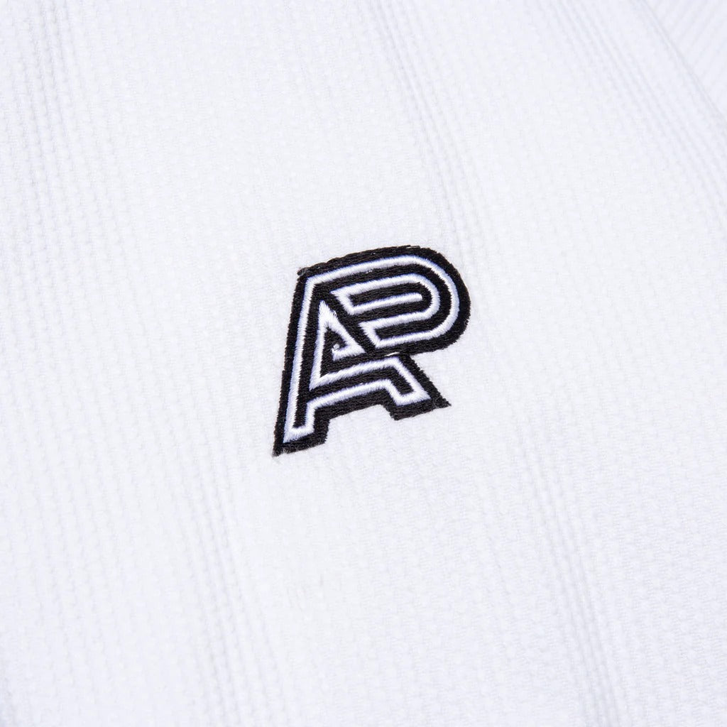 Albino and Preto Ground Control White BJJ Gi Kimono