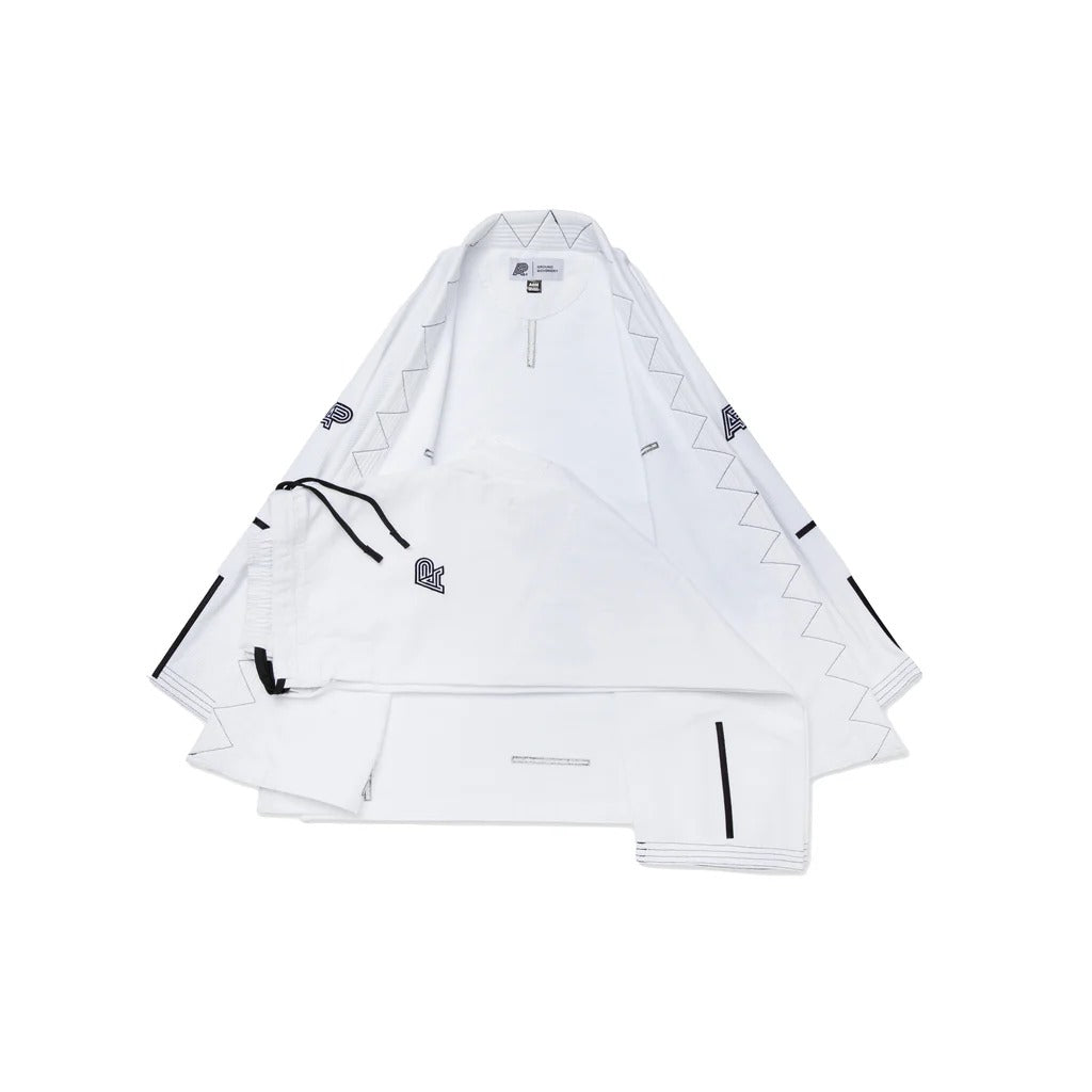Albino and Preto Ground Control White BJJ Gi Kimono