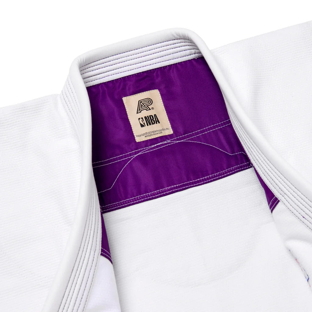 Albino and Preto x NBA Lakers White BJJ Gi
