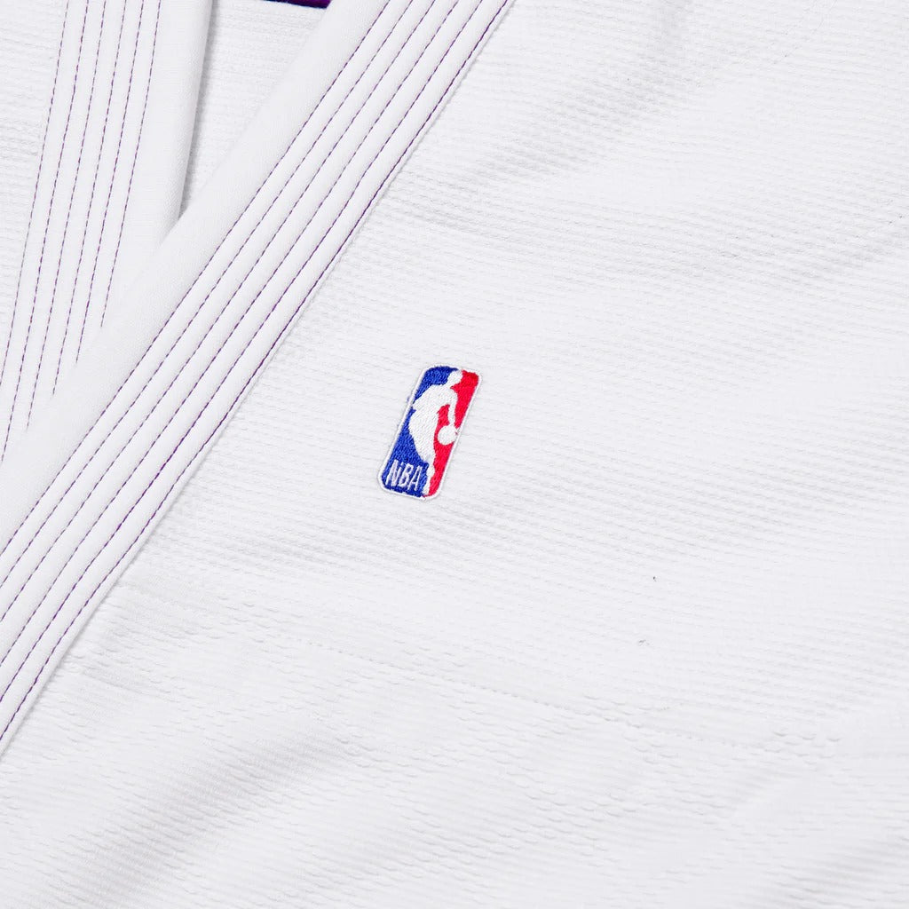 Albino and Preto x NBA Lakers White BJJ Gi