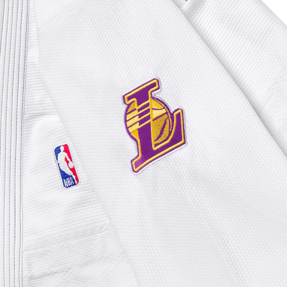 Albino and Preto x NBA Lakers White BJJ Gi