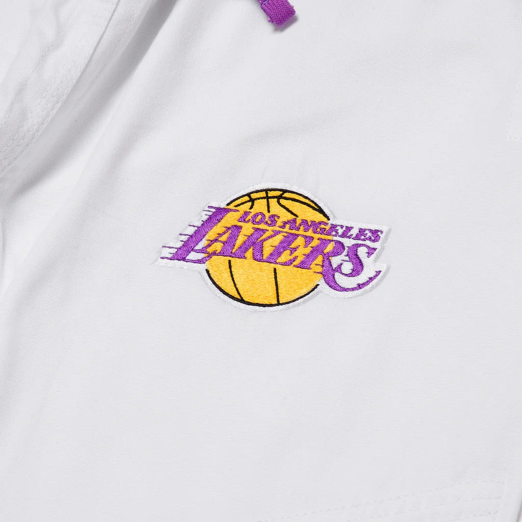 Albino and Preto x NBA Lakers White BJJ Gi