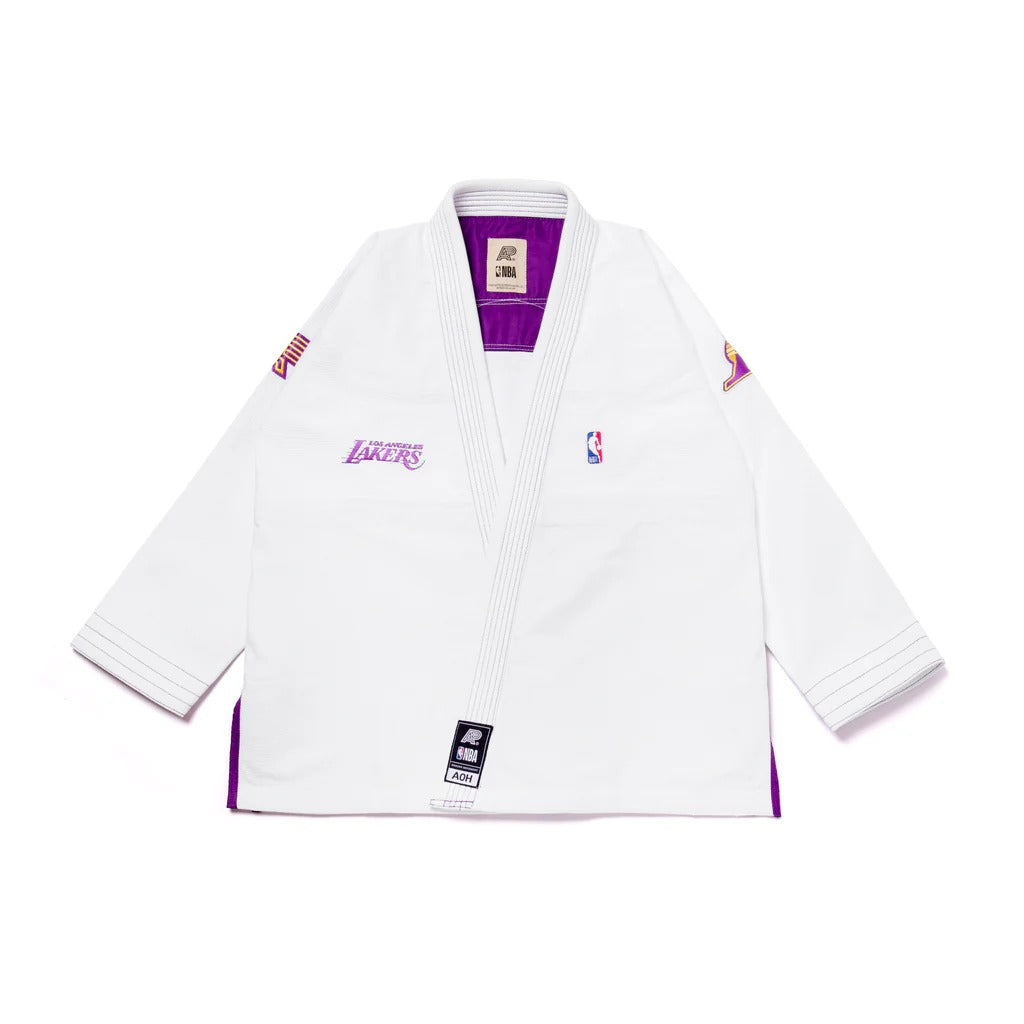 Albino and Preto x NBA Lakers White BJJ Gi