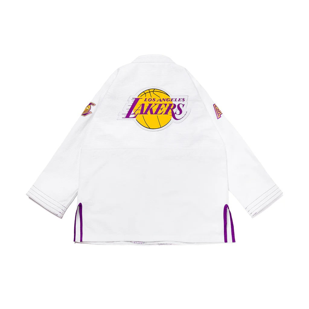 Albino and Preto x NBA Lakers White BJJ Gi