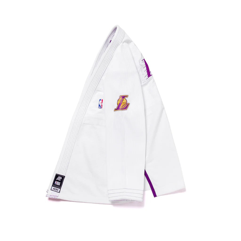 Albino and Preto x NBA Lakers White BJJ Gi
