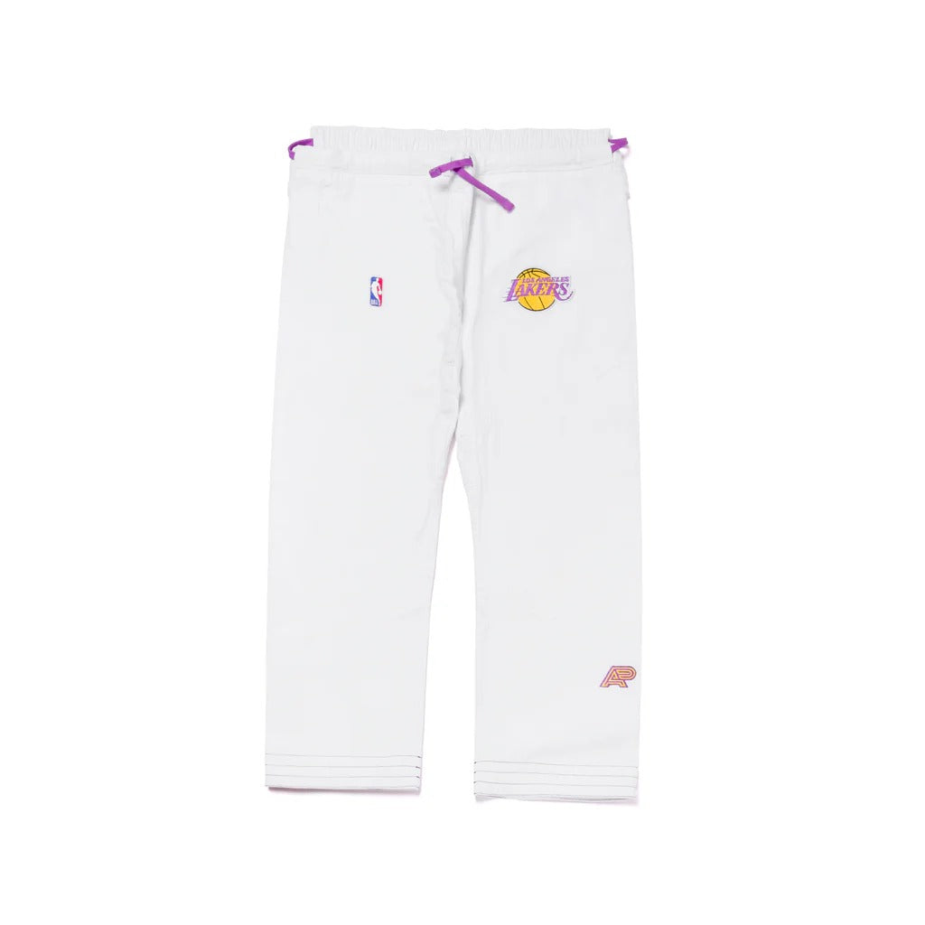 Albino and Preto x NBA Lakers White BJJ Gi