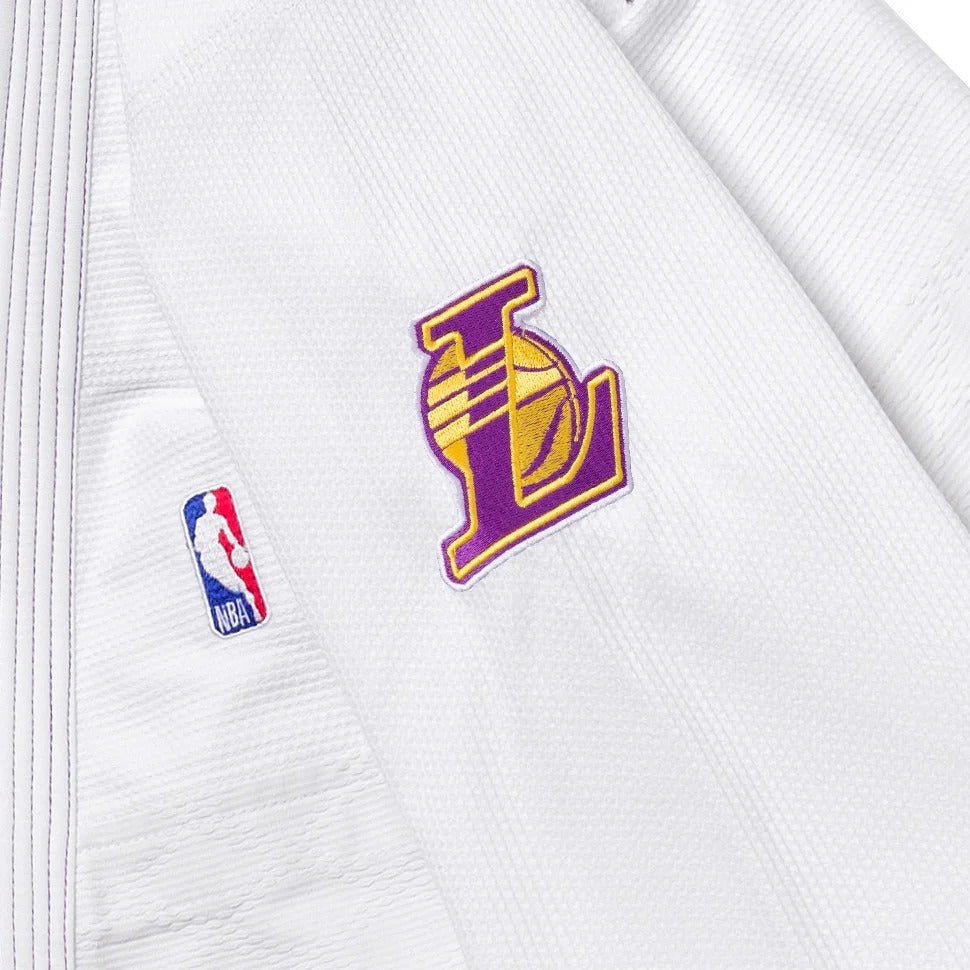 Albino and Preto x NBA Lakers White BJJ Gi - Vorix Sport
