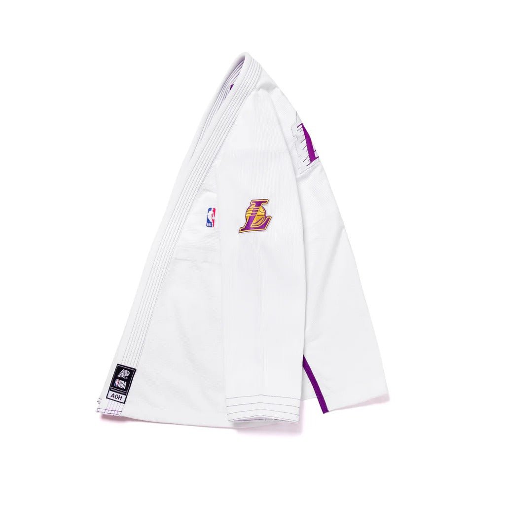 Albino and Preto x NBA Lakers White BJJ Gi - Vorix Sport
