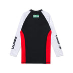 Albino & Preto Accelerate Long Sleeve BJJ Rash Guard - Vorix Sport