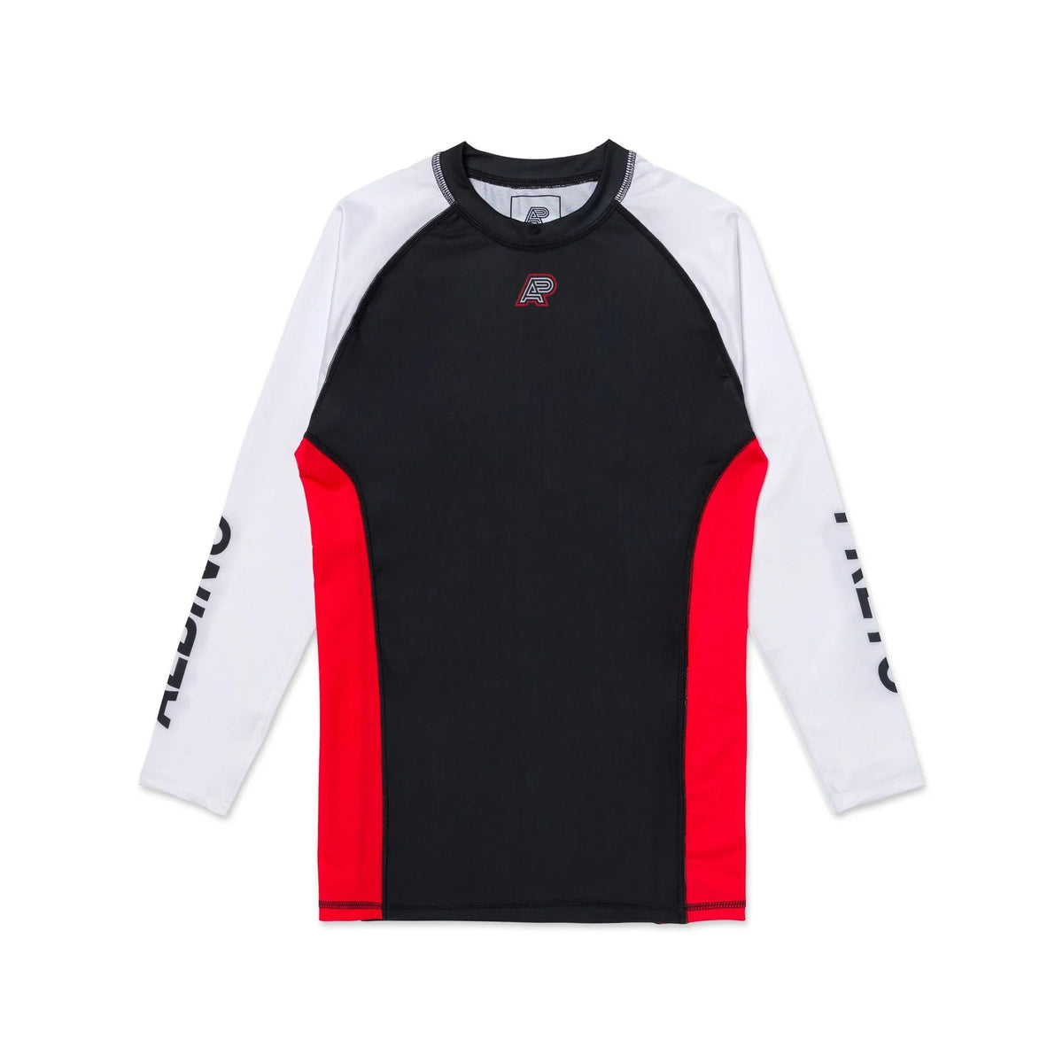 Albino & Preto Accelerate Long Sleeve BJJ Rash Guard - Vorix Sport