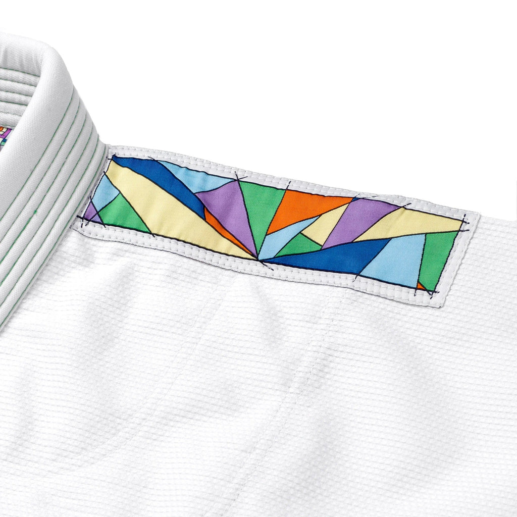 Albino & Preto Batch #108 Stained Glass White BJJ Gi - Vorix Sport