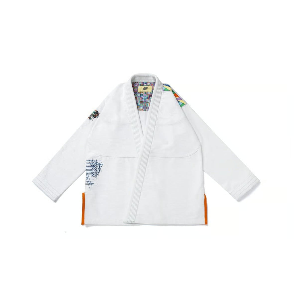 Albino & Preto Batch #108 Stained Glass White BJJ Gi - Vorix Sport