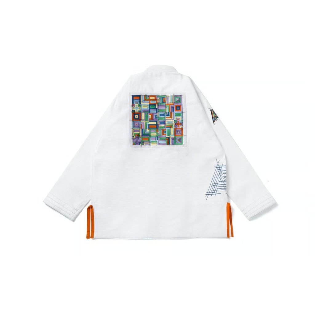 Albino & Preto Batch #108 Stained Glass White BJJ Gi - Vorix Sport