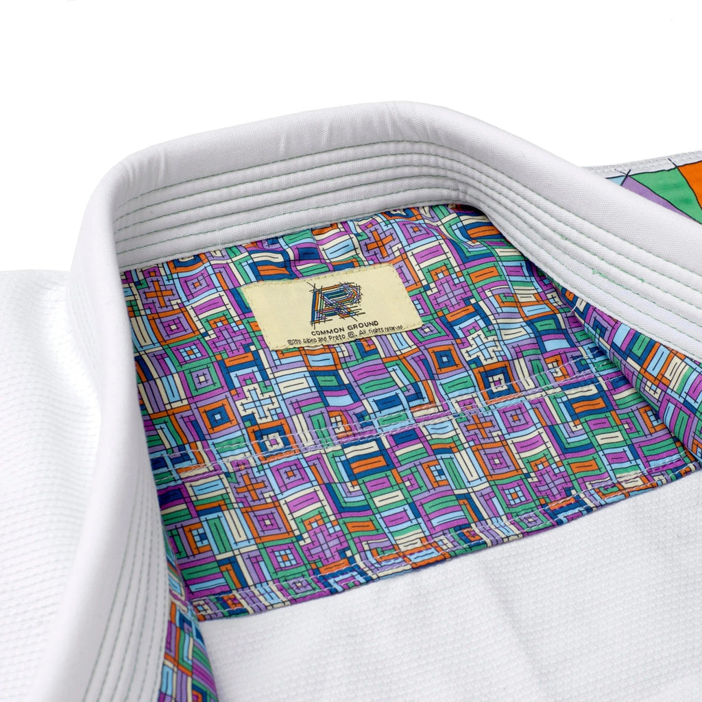 Albino & Preto Batch #108 Stained Glass White BJJ Gi - Vorix Sport