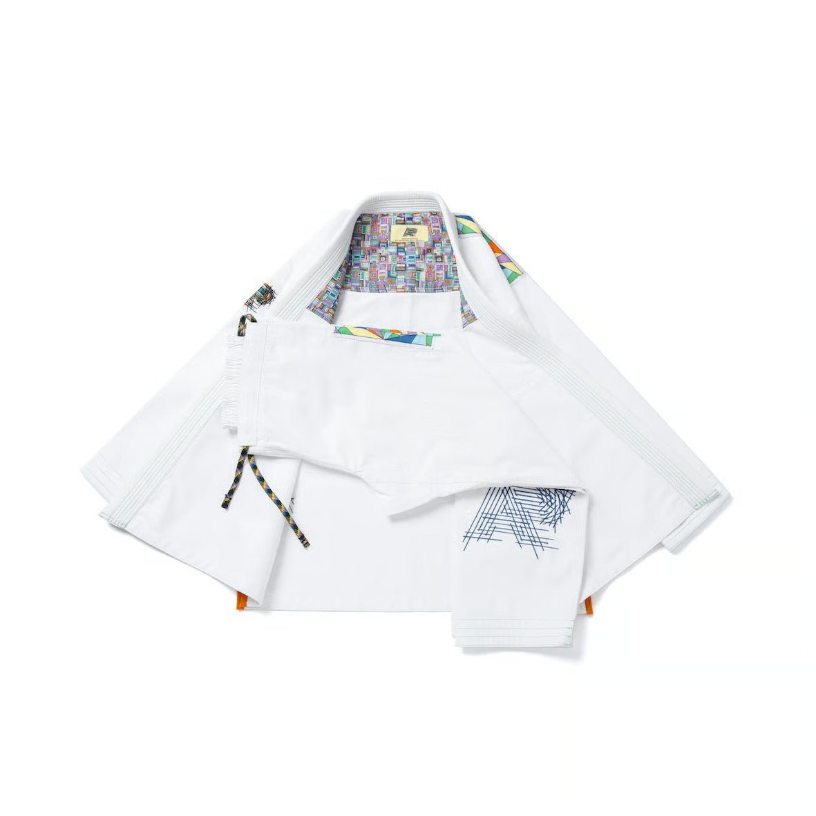 Albino & Preto Batch #108 Stained Glass White BJJ Gi - Vorix Sport