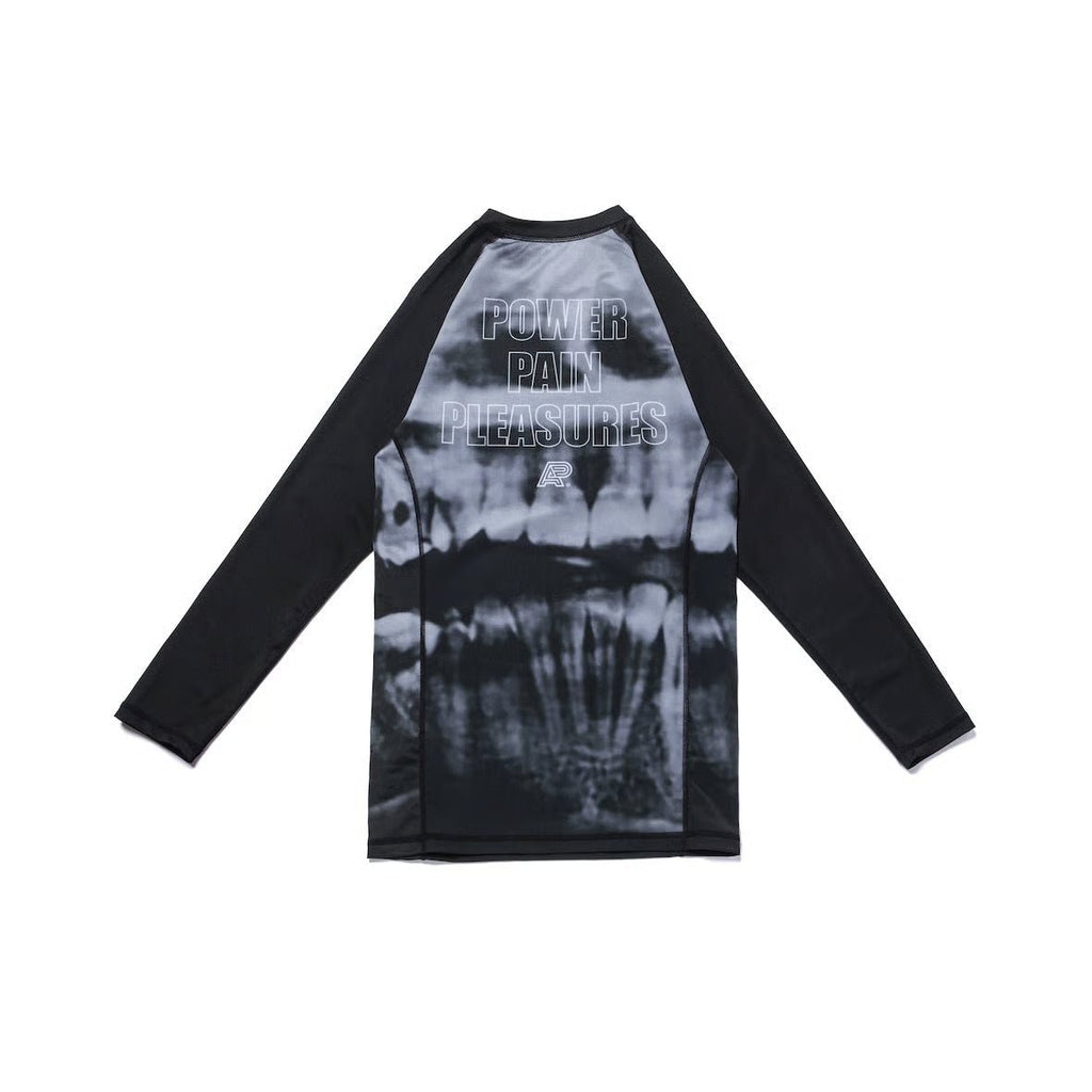 Albino & Preto Batch #80 Pleasures Long Sleeve BJJ Rash Guard - Vorix Sport