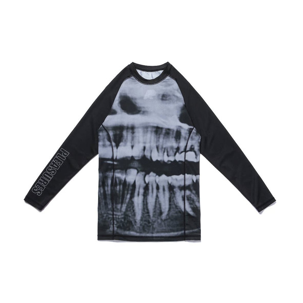 Albino & Preto Batch #80 Pleasures Long Sleeve BJJ Rash Guard - Vorix Sport