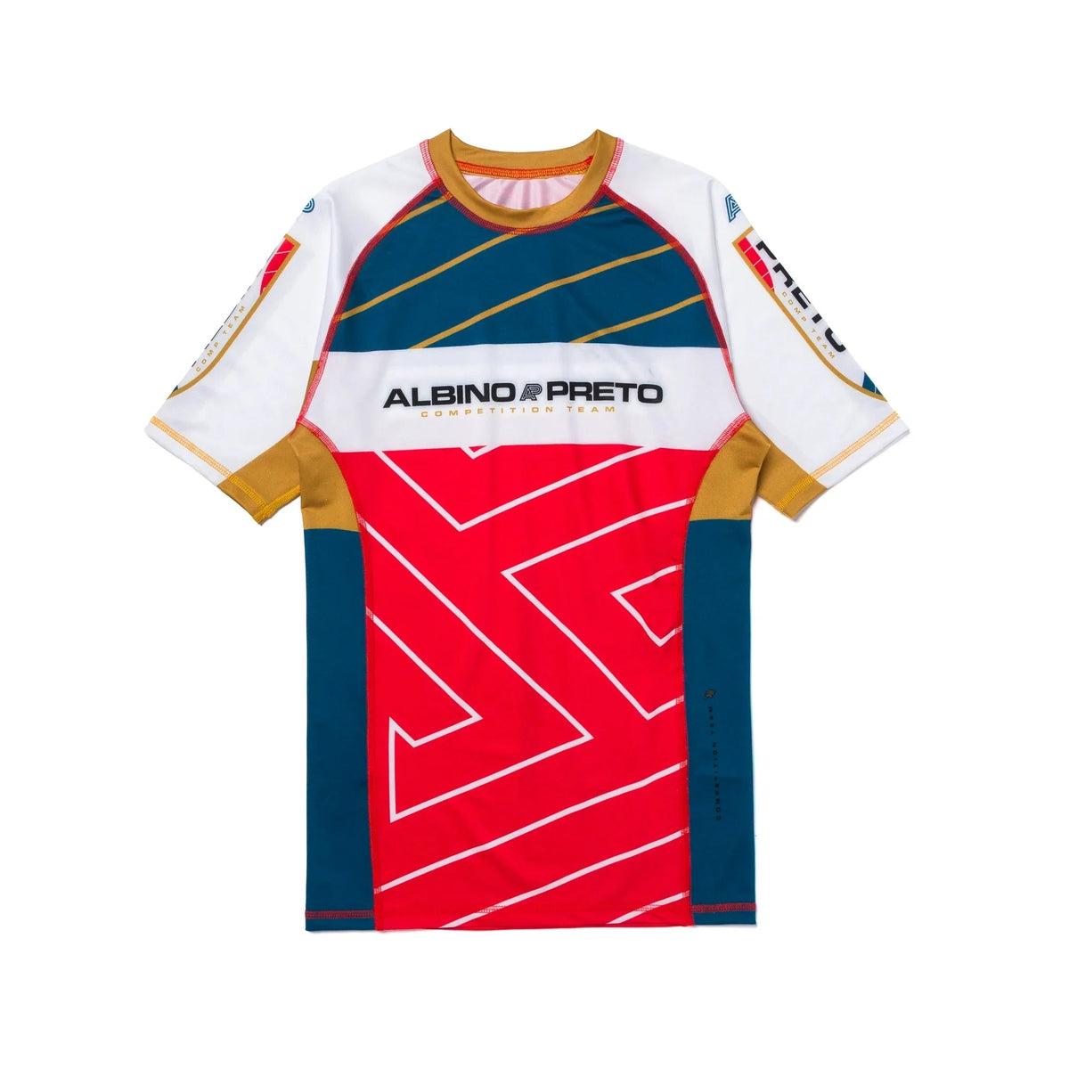 Albino & Preto BRG Comp Short Sleeve BJJ Rash Guard - Vorix Sport