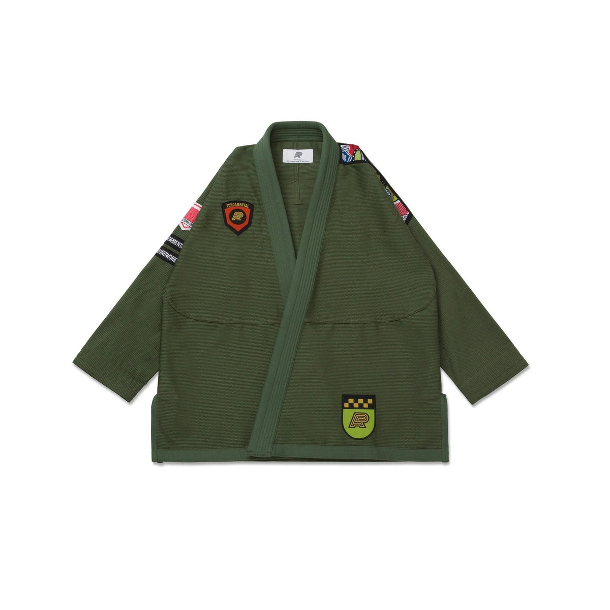 Albino & Preto Fundamental Olive BJJ Gi - Vorix Sport