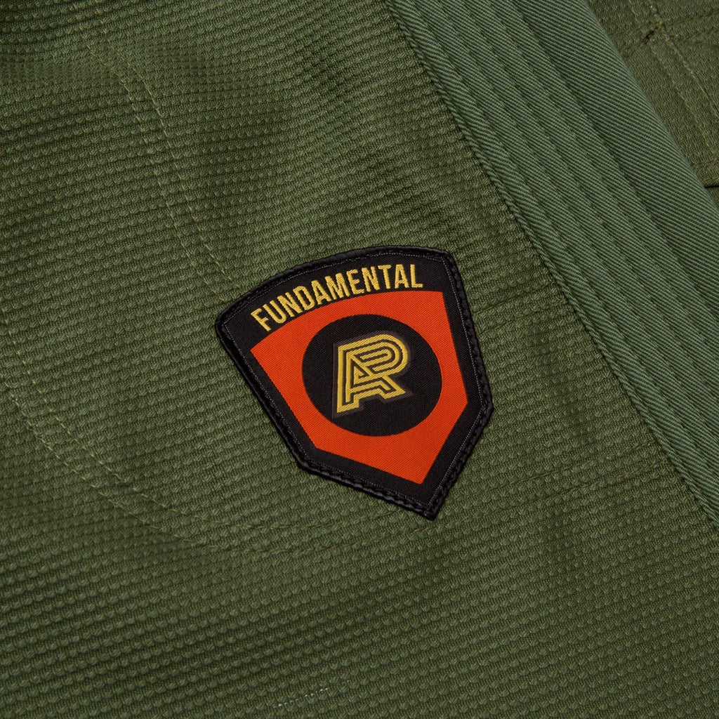 Albino & Preto Fundamental Olive BJJ Gi - Vorix Sport