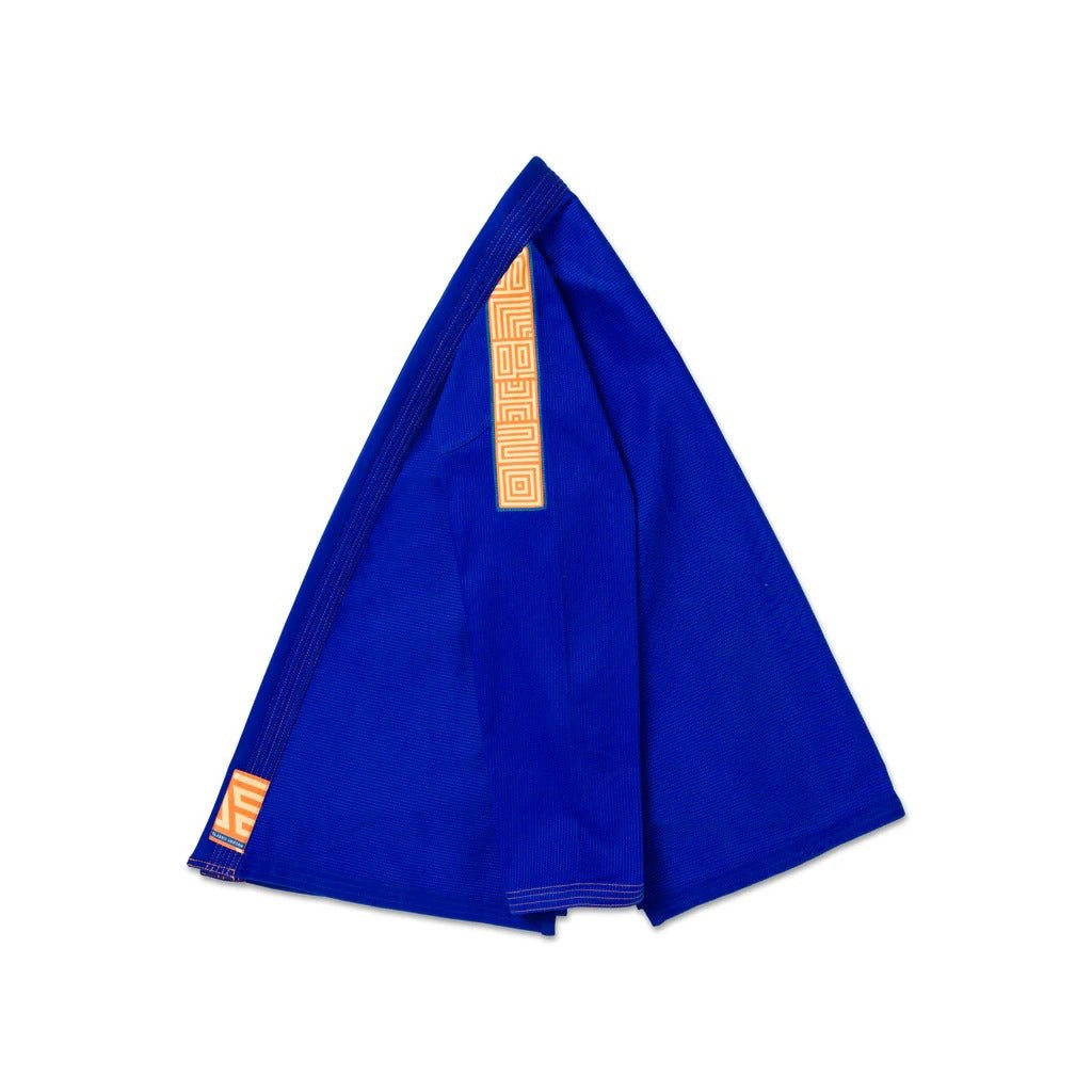 Albino & Preto OBY Herringbone Classic Blue BJJ Gi - Vorix Sport