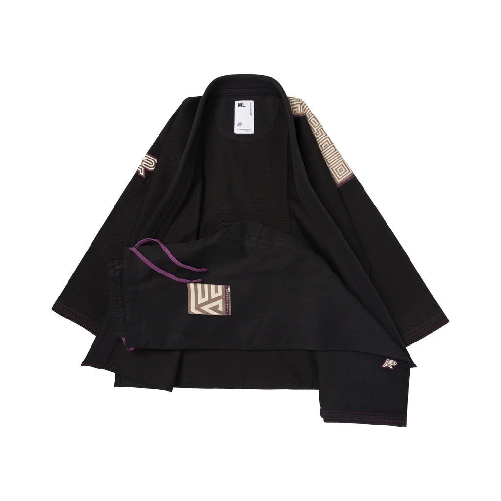 Albino & Preto POC Herringbone Classic Black BJJ Gi - Vorix Sport