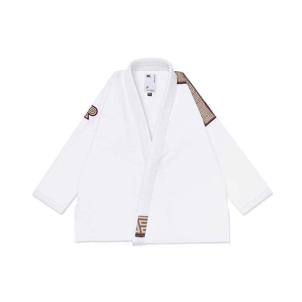 Albino & Preto POC Herringbone Classic White BJJ Gi - Vorix Sport
