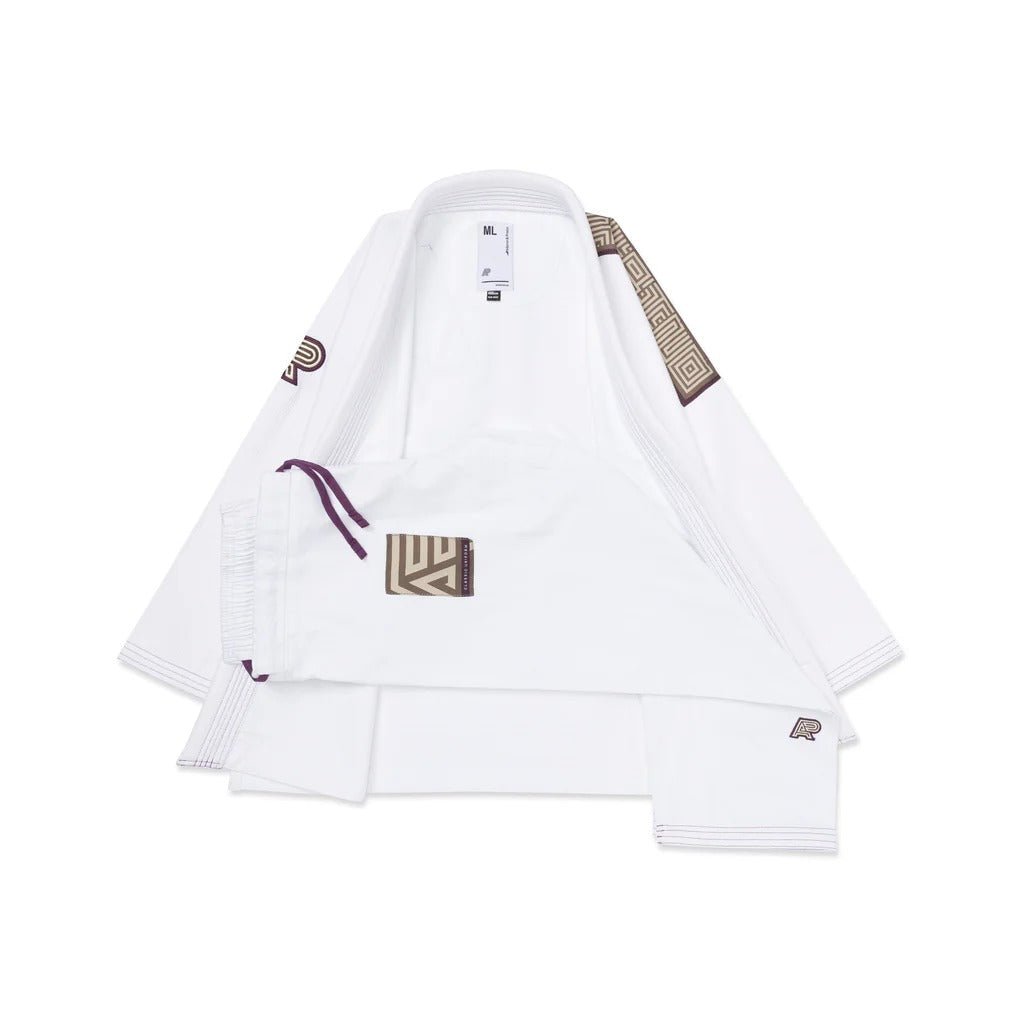 Albino & Preto POC Herringbone Classic White BJJ Gi - Vorix Sport