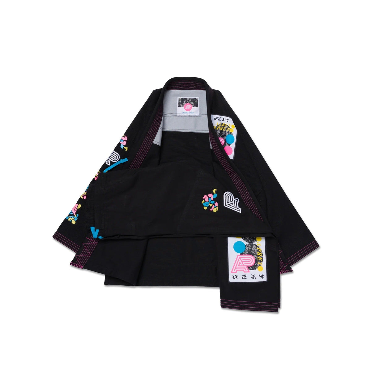 Albino & Preto Sanktuary Black BJJ Gi - Vorix Sport