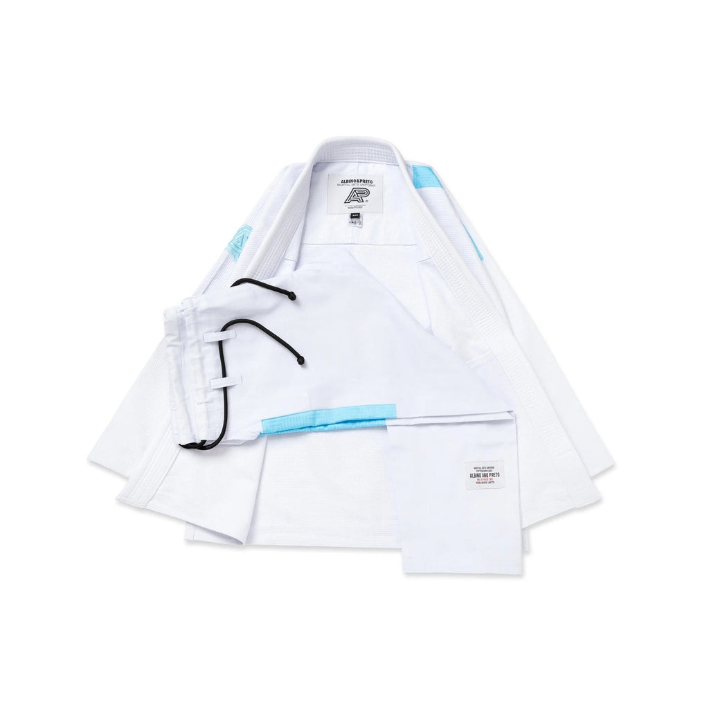 Albino & Preto Series 16 Brazil White BJJ Kimono - Vorix Sport