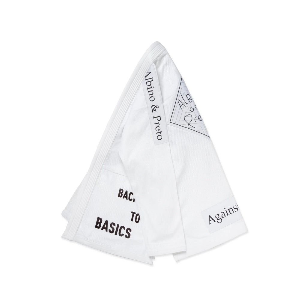 Albino & Preto TSWT White Jiu Jitsu Gi - Vorix Sport
