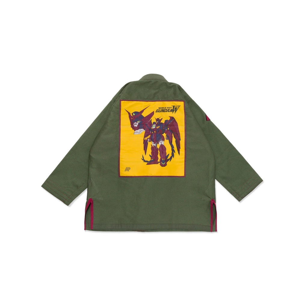 Albino & Preto x Wing Gundam Olive Jiu-Jitsu Gi - Vorix Sport