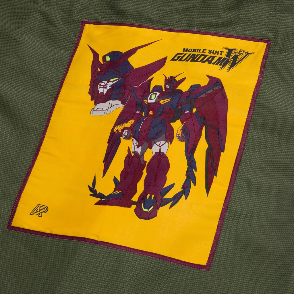 Albino & Preto x Wing Gundam Olive Jiu-Jitsu Gi - Vorix Sport