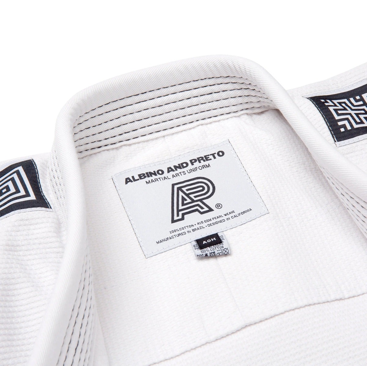A&P MIL-SP Brazil DP.1 White Jiu Jitsu Gi - Vorix Sport