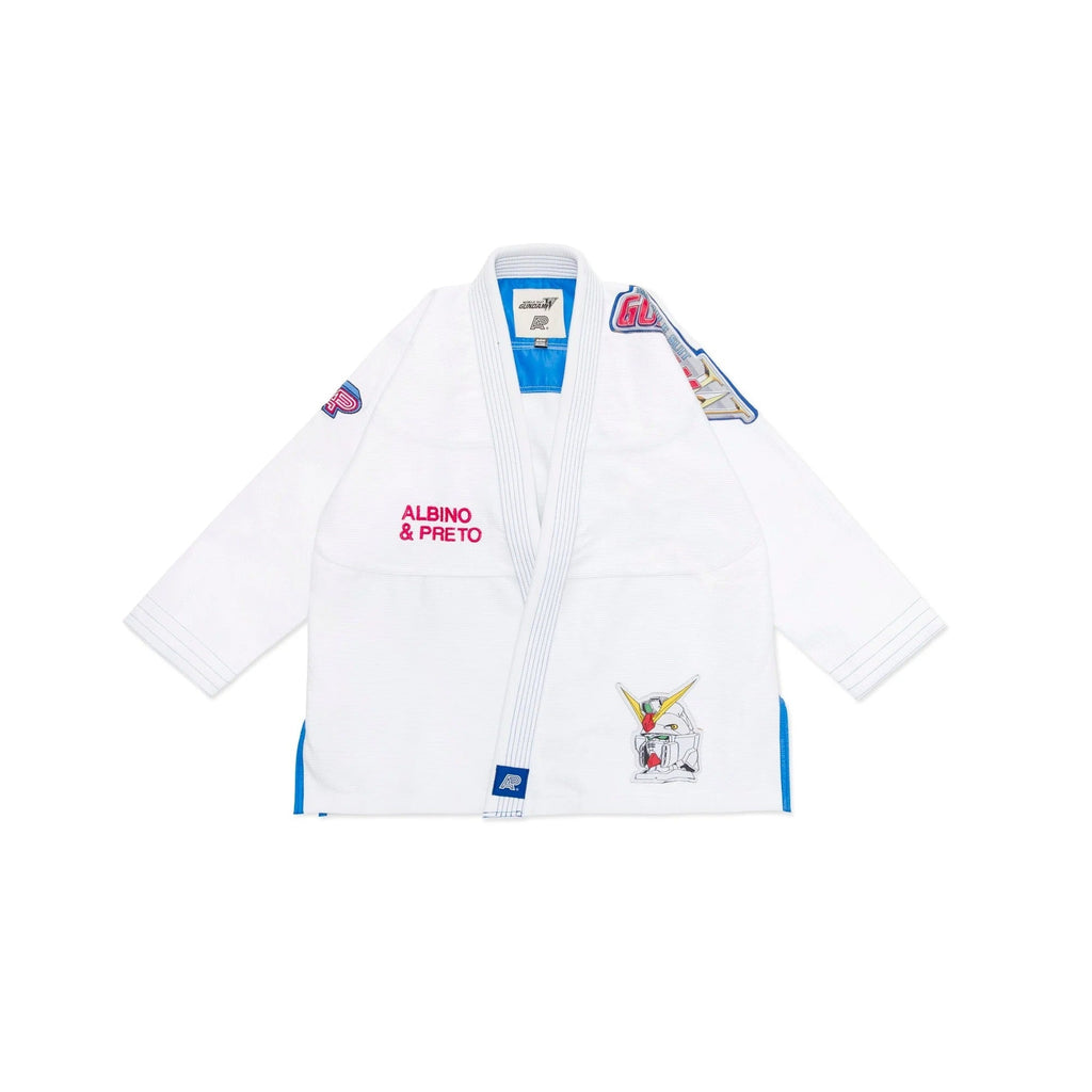 A&P x Wing Gundam White BJJ Kimono - Vorix Sport