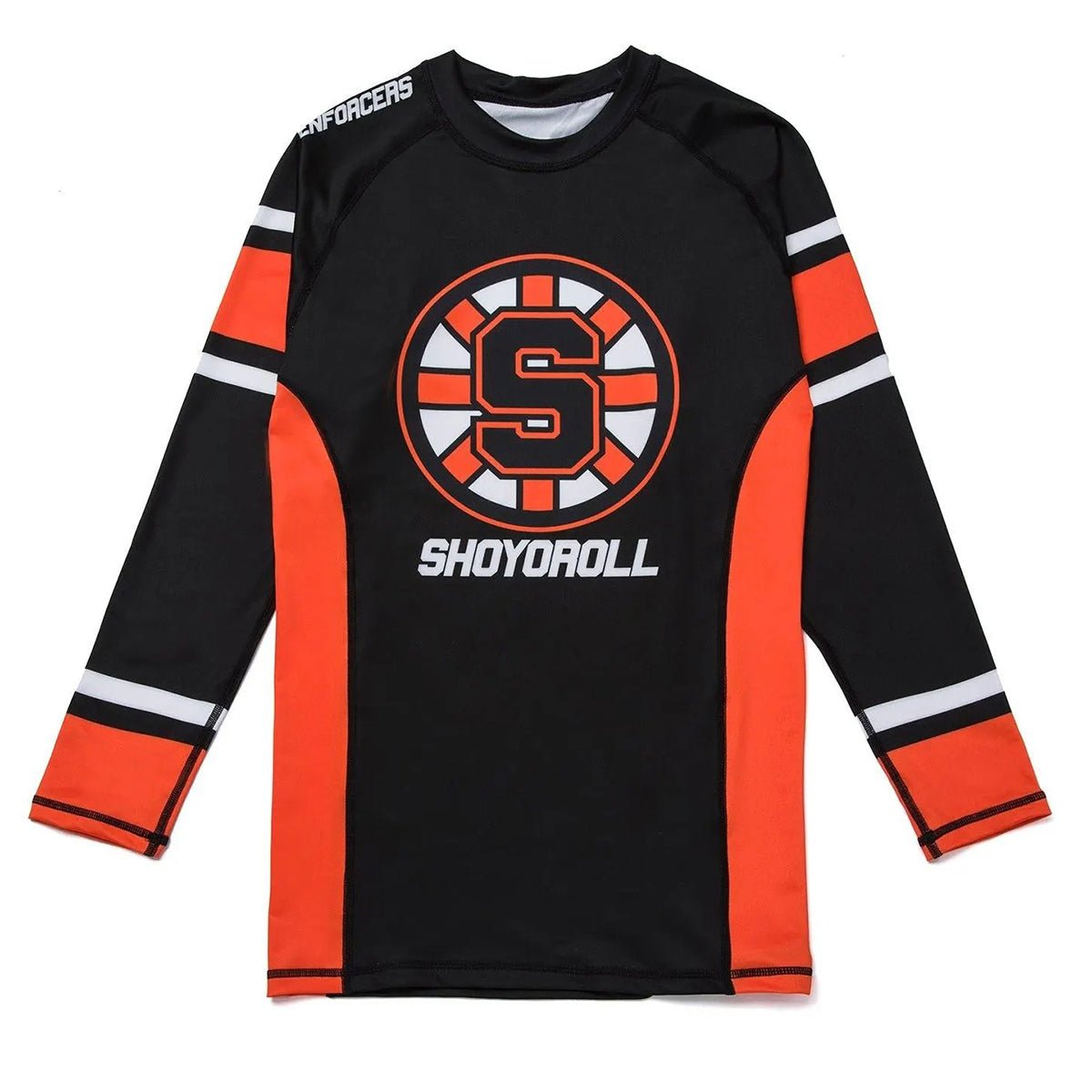 Shoyoroll Enforcers Long Sleeve BJJ Rash Guard – Black & Orange - Vorix Sport